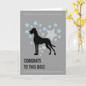 Carte Great dane Congrats (Fleur jaune)
