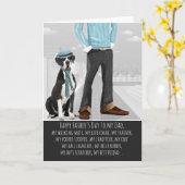 Carte Great Dane de la Fête des pères de chien (Fleur jaune)