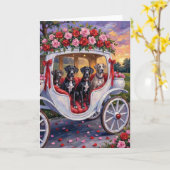 Carte Great Dane Dog Valentine's Day (Fleur jaune)