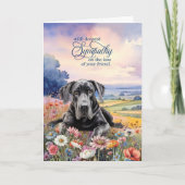 Carte Great Dane Dog with Wildflowers Pet Sympathy (Devant)