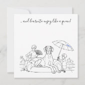 Carte Great Dane funny summer  (Dos)