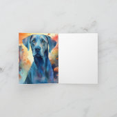 Carte Great Dane Halloween avec citrouilles épouvantable (Intérieur)