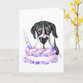 Carte Great Dane Mantle UC Birthday Cake (Fleur jaune)