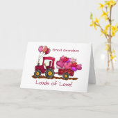 Carte Great Grand-fils Valentines Day Love Hearts (Fleur jaune)