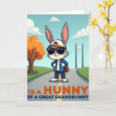Carte Great Grandbunny Fun Road Trip Card (Fleur jaune)