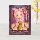 Carte Great Granddaughter (Fleur jaune)