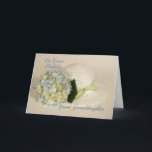 Carte Great Granddaughter Birthday<br><div class="desc">A beautiful birthday card for a Great Granddaughter's birthday with a white sunhat wrapped in a green polka dot ribbon and a blue hydrangea. All of my cards can be customized anyway you like. Just m'a donné un message.</div>