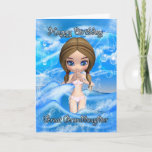 Carte great granddaughter birthday card card - girl swim<br><div class="desc">great granddaughter birthday card card - girl swimming</div>