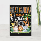 Carte Great Grandma Of The Birthday Boy Jungle Safari An (Devant)