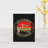 Carte Great Grandpa Like A Grandpa Only Cooler Retro For (Fleur jaune)