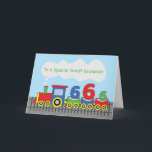 Carte Great Grandson 6e Anniversaire Colorée Train Track<br><div class="desc">Voyez votre arrière petit-fils sauter de joie une fois que vous lui donnez cette carte avec son image de train préférée sur le devant pour l'accueillir. Dites-lui un joyeux 6ème anniversaire avec celui-ci qui apporte plaisir et couleur à la journée.</div>
