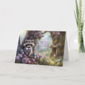 Carte Great Grandson Cute Raccoon Happy Easter (Devant)