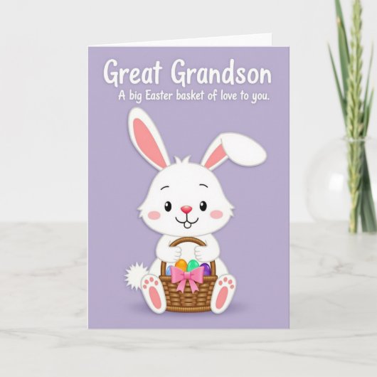Carte Great Grandson Easter Card (Devant)
