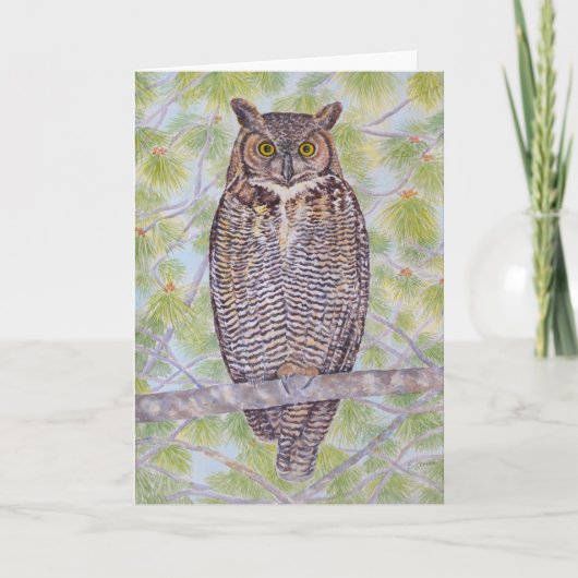 Carte Great Horned Owl (Devant)