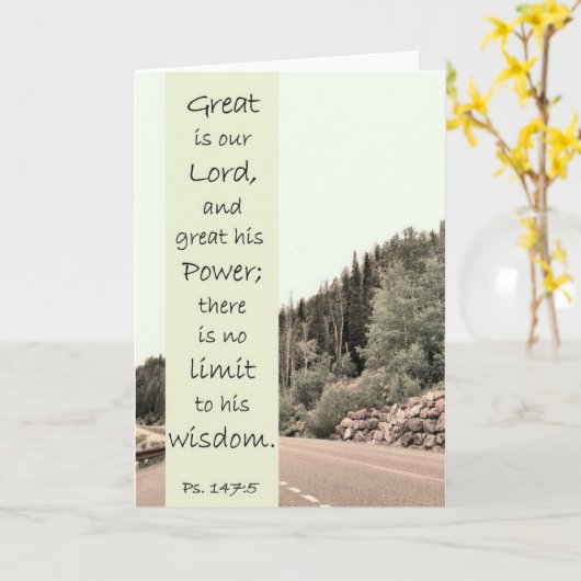 Carte Great is the Lord - Scripture Card (Fleur jaune)