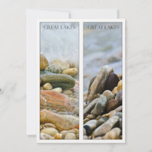 Carte Great Lakes Beach Stones Nature Art Signet