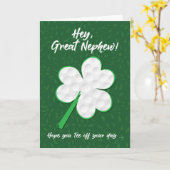 Carte Great Nephew Golf Sports St. Patrick's Day (Fleur jaune)