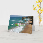 Carte Great Ocean Road, Australie - Joyeux Noël (Fleur jaune)