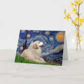 Carte Great Pyrenees 2 - Nuit étoilée (Fleur jaune)