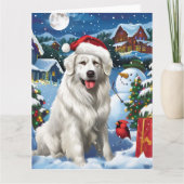 Carte Great Pyrenees Winter Wonderland Noël Joie (Devant)