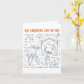 Carte Greatest Gift Of All Christmas Birth Of Jesus Reli (Fleur jaune)