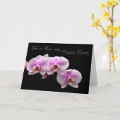 Carte Grec Mariage Félicitations aux orchidées roses (Fleur jaune)