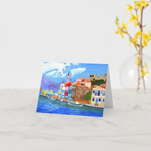 Carte Grèce belle  (Fleur jaune)