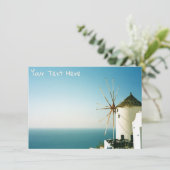 Carte Grèce, moulin Santorin sur mesure (Debout devant)