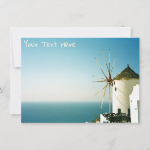 Carte Grèce, moulin Santorin sur mesure