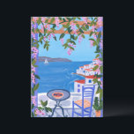 Carte Grèce Vues de Terrace Gouache Peinture<br><div class="desc">Customisez cette carte en ajoutant votre propre texte à l'avant ou à l'arrière en cliquant sur "modifier la conception" ci-dessus. Aussi disponible sous forme de cartes pliées, téléchargements numériques, cartes postales et plus encore. Consultez ma boutique pour plus de couleurs et de designs ou dites-moi si vous voulez quelque chose...</div>