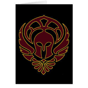 Carte grecque de guerrier