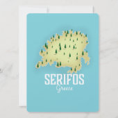 Carte grecque Serifos Affiche illustrée (Dos)