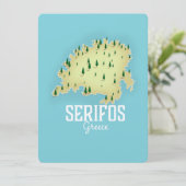 Carte grecque Serifos Affiche illustrée (Debout devant)