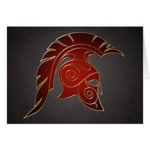 Carte grecque spartiate de guerrier