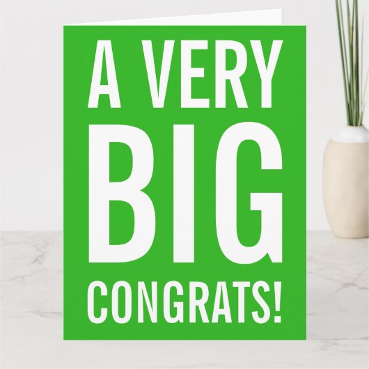 Carte Green A Very Big Fgrats (Devant)