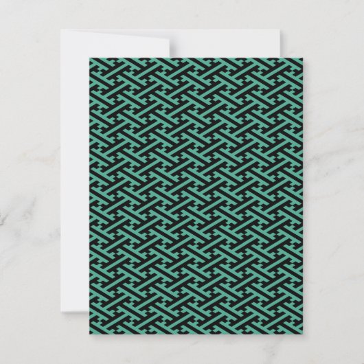 Carte Green and Black Sayagata Pattern (Devant)
