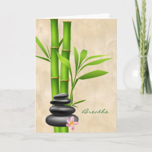 Carte Green Bamboo Black Meditation Stones