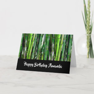 Carte Green Bamboo Stalks Nature Photographie Anniversai