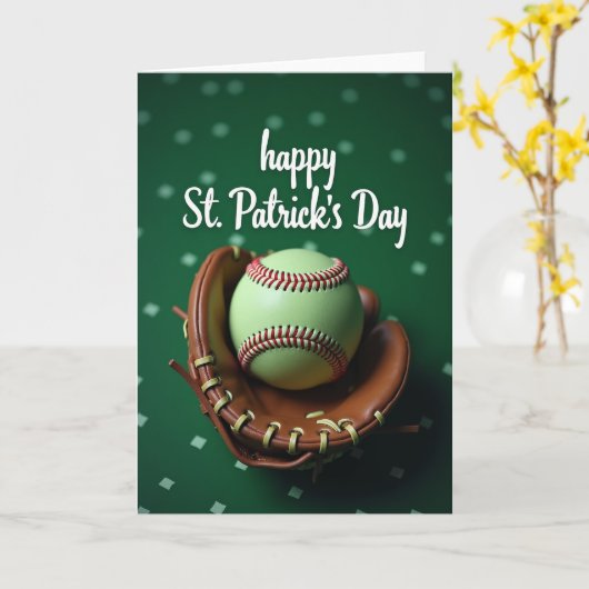 Carte Green Baseball Pattern Card (Fleur jaune)
