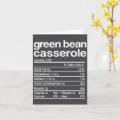 Carte Green Bean Cerole Nutrition Facts Funny Thanksg (Fleur jaune)