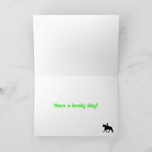 Carte Green Black Cute Pony Rider Silhouette Anniversair (Intérieur)