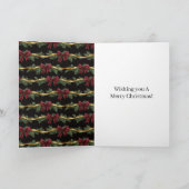 Carte Green Bow Red Gold Ornament Christmas (Intérieur)