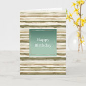 Carte Green Cream Gold Stripes (Fleur jaune)