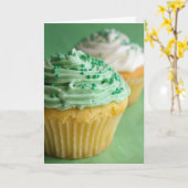 Carte Green cupcake ! (Fleur jaune)