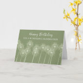 Carte Green Dandelions Grand-père Anniversaire (Fleur jaune)