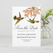 Carte Green Elegant Mariage Colibri Lily (Debout devant)