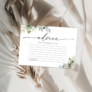 Carte Green Eucalyptus Floral Conseil Card