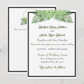Carte Green Eucalyptus Palm feuilles Mariage élégant (Devant / Derrière)