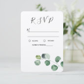 Carte Green Eucalyptus RSVP (Debout devant)