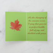 Carte Green Fall quitte salutations (Intérieur)